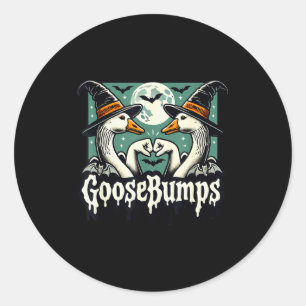 Goose Bumps Goosebumps Funny Geese Fist Bump Hallo Classic Round Sticker