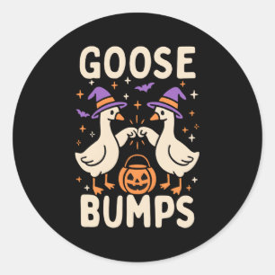 Goose Bumps Goosebumps Halloween Silly Meme Funny Classic Round Sticker