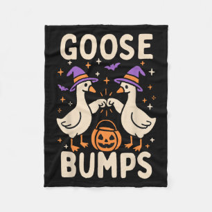 Goose Bumps Goosebumps Halloween Silly Meme Funny Fleece Blanket