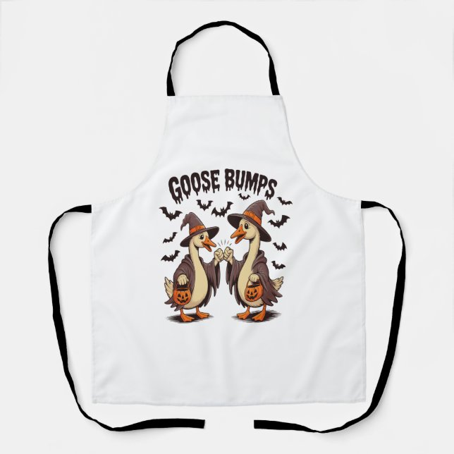 Goose Bumps Halloween Witch Fall Apron (Front)