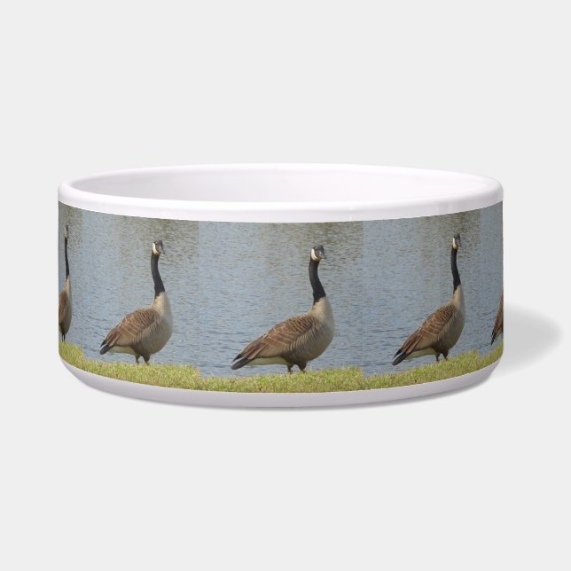 Goose By Pond Dog Bowl (Front)