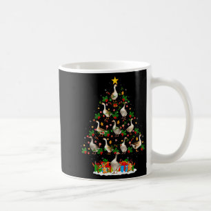 Goose Christmas Tree Lights Decor Funny Santa Hat Coffee Mug