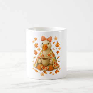 Goose Coquette Bow with Coffee Blanket Fall Vibes Color Morph Mug