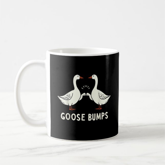 Goose Couple Funny Goose Bumps Sarcastic Goose Lov Coffee Mug (Left)