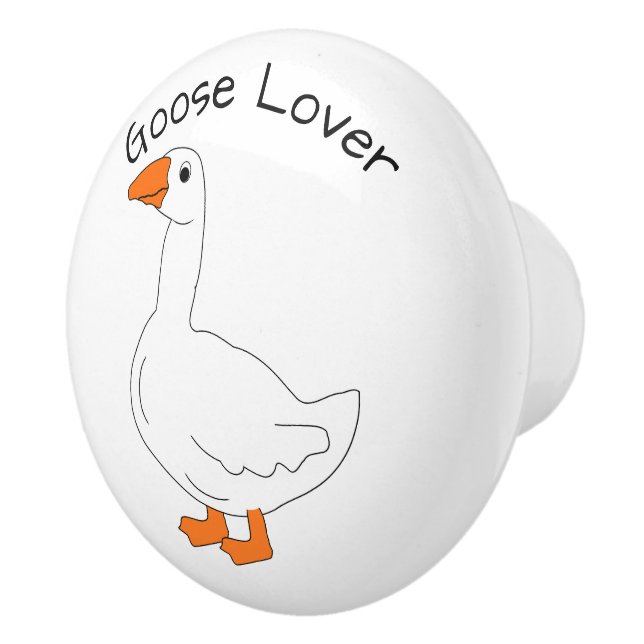 Goose Design Personalised Ceramic Knob (Right)