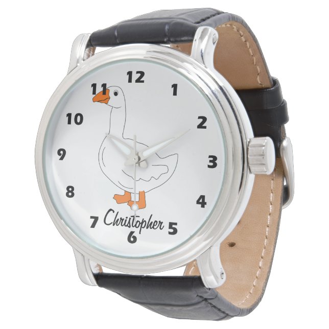 Goose Design Personalised Watch (Angled)