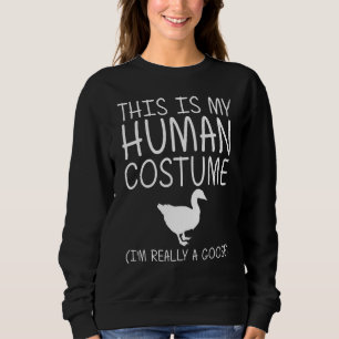 Goose Easy Halloween Human Costume Waterfowl Anima Sweatshirt