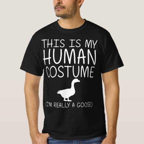 Goose Easy Halloween Human Costume Waterfowl Anima T_Shirt