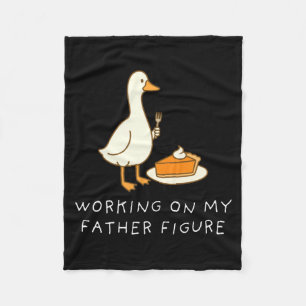 Goose Eating E For Two Couple Working On My Father Fleece Blanket