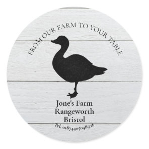 goose farm marketing produce goose eggs classic round sticker