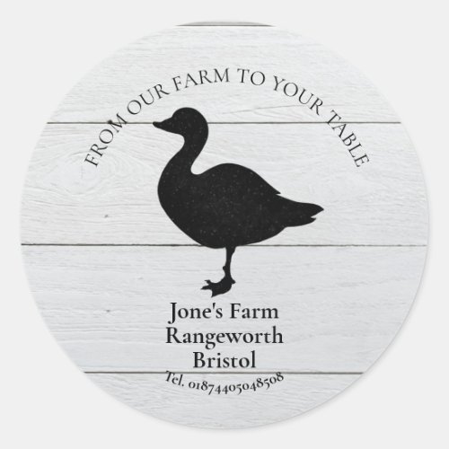 goose farm marketing produce goose eggs classic round sticker