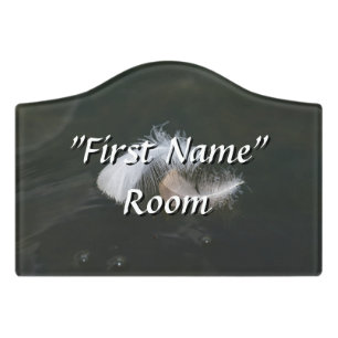 Goose Feathers Floating Door Sign