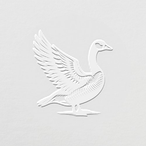 Goose Flapping Wings Image Only No Text Embosser