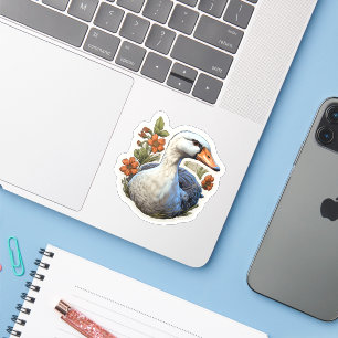 Goose & Flowers  Sticker