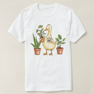 Goose Gardening  Plants & Coffee Crazy Plant Lady  T-Shirt