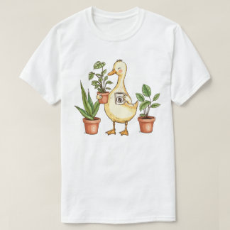 Goose Gardening Powered by Plants & Coffee Vintag T-Shirt
