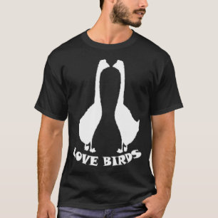 Goose geese theme ducks birds bird love dogs black T-Shirt