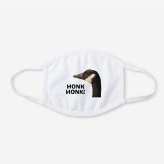Goose Head honk honk White Cotton Face Mask