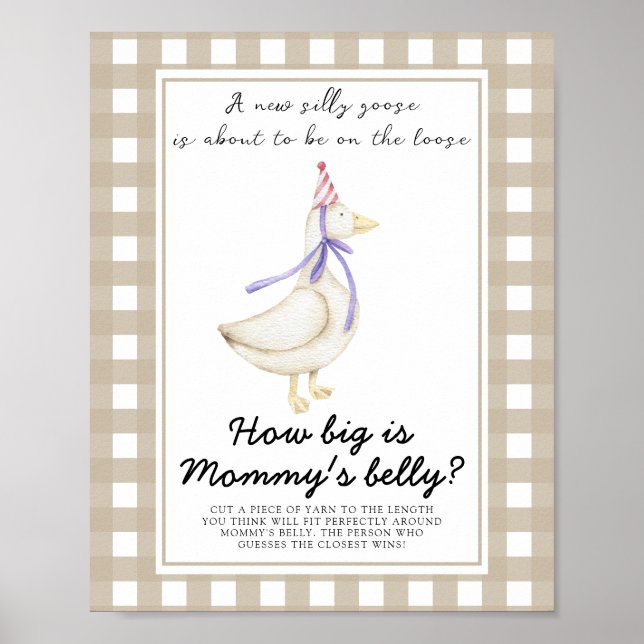 goose - how big is mommy's belly game poster (Front)