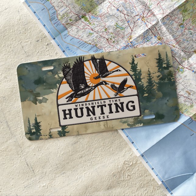 Goose Hunter License Plate (In Situ)