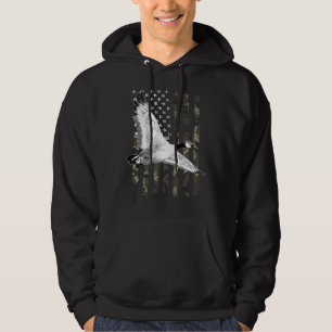 Goose Hunting Camo Flag (on Back) Hoodie