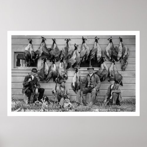 Goose Hunting Klamath Falls Oregon Vintage Poster