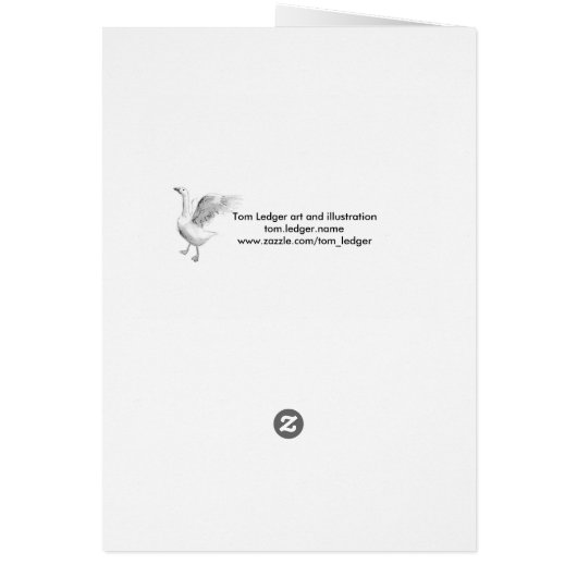 Goose in flight drawing (Back)