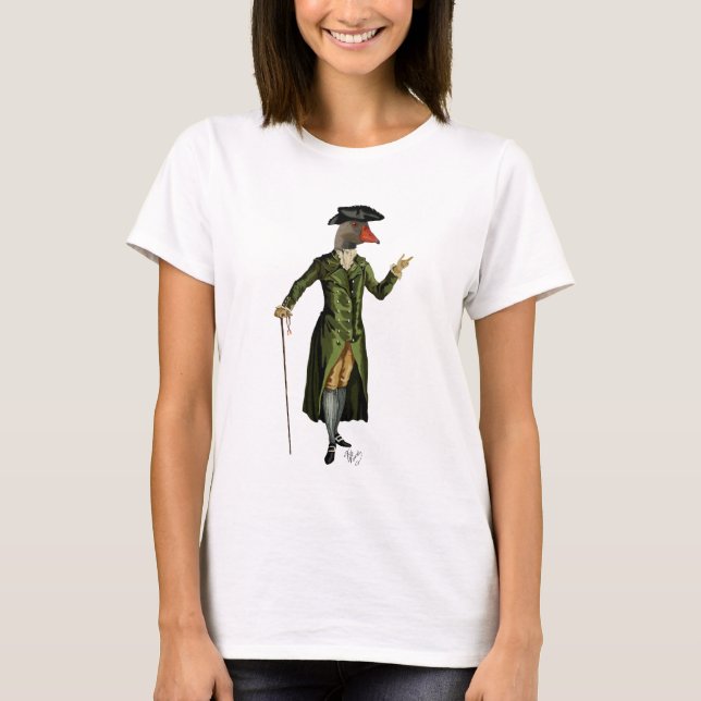 Goose in Green Regency Coat 2 T-Shirt (Front)