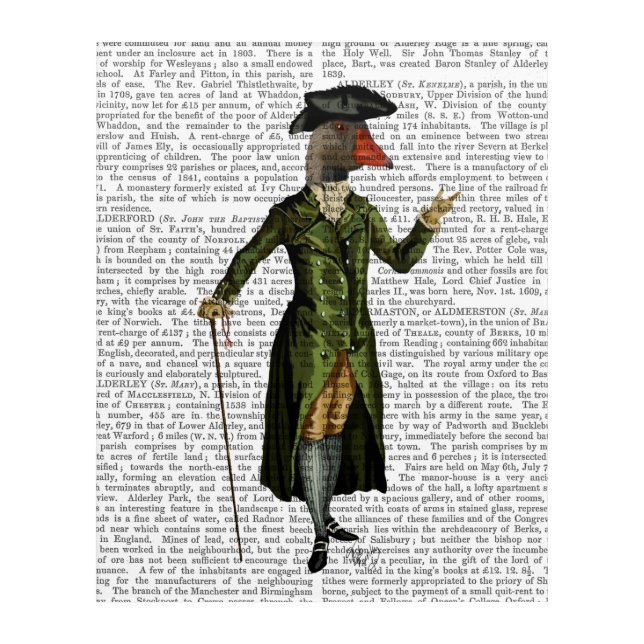 Goose in Green Regency Coat Acrylic Print (Front)