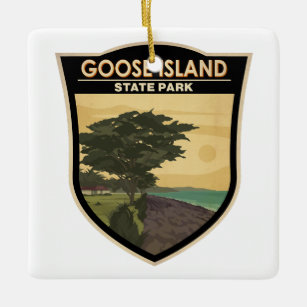 Goose Island State Park Texas Vintage Ceramic Ornament