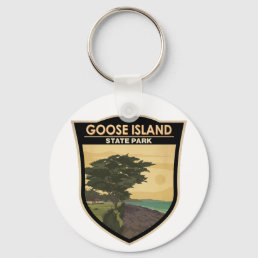 Goose Island State Park Texas Vintage Keychain