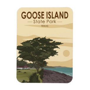 Goose Island State Park Texas Vintage Magnet