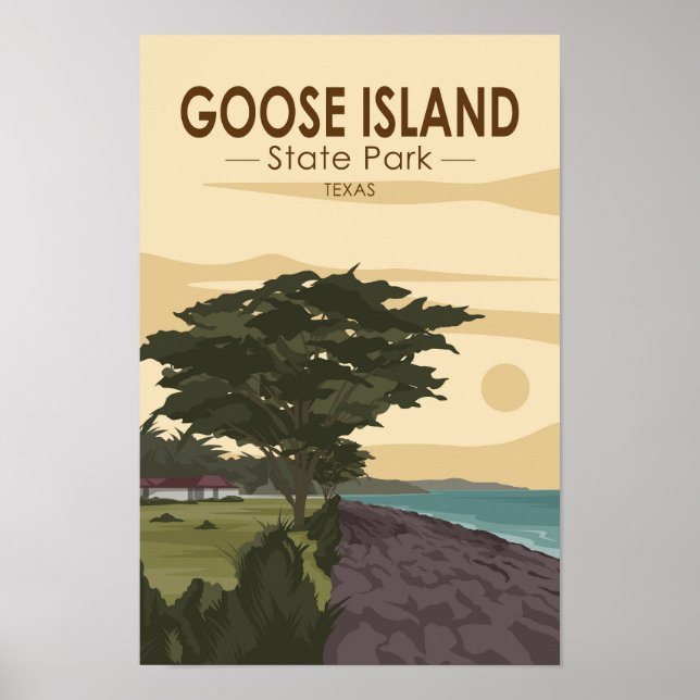 Goose Island State Park Texas Vintage  Poster (Front)