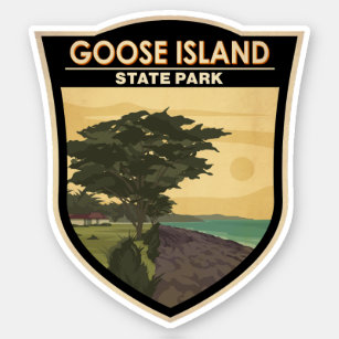 Goose Island State Park Texas Vintage Sticker