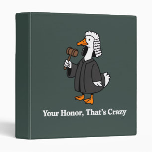 Goose Lawyer Law School Graduation Gift Funny  3 Ring Binder