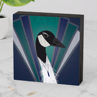 Goose Mafia Wood Wall Art - Pearl 6"x6" Wooden Box Sign