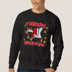 Goose Murder Meme Candy Cane Merry Honkmas Christm Sweatshirt