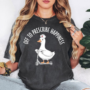 Goose Nurse Scooter Happiness Prescription T-Shirt