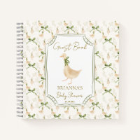 Goose nursery rhymes baby shower guest book
