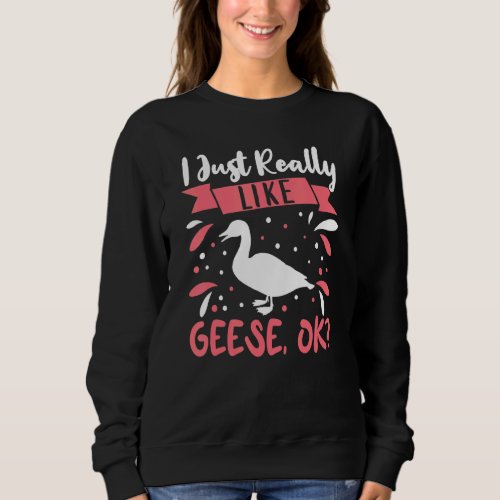 Goose Outfit For Geese Duck  Apparel Women Girls 4 Sweatshirt
