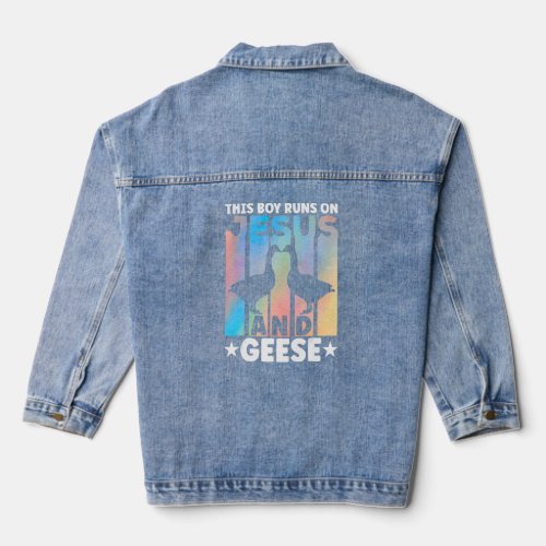 Goose Outfit for Geese Duck Lovers Apparel for Boy Denim Jacket