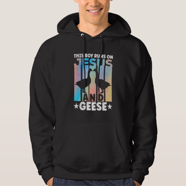 Goose Outfit for Geese Duck Lovers Apparel for Boy Hoodie (Front)