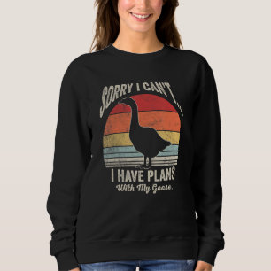Goose Outfit Geese Poultry Vintage Retro Goose Say Sweatshirt