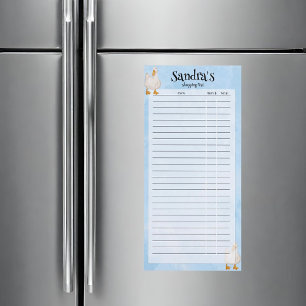 Goose Personalized Budget Shopping List Magnetic Notepad
