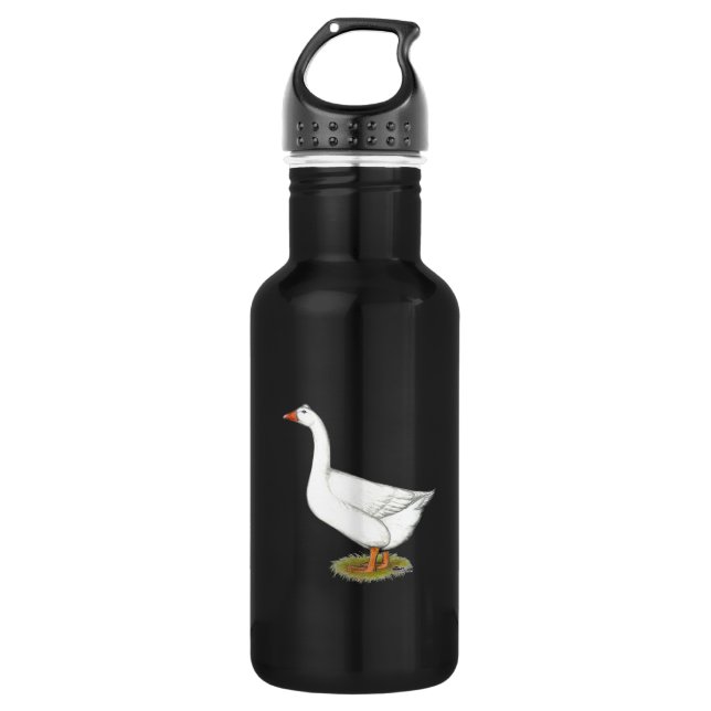 Goose Roman Tufted Stainless Steel Water Bottle (Front)