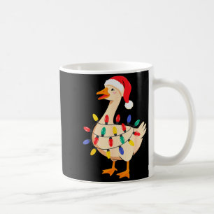 Goose Santa Hat Funny Christmas Lights Xmas Tree M Coffee Mug
