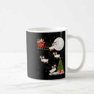 Goose Santa Sleigh Flying Funny Magical Christmas Coffee Mug