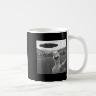 Goose Selfie With Alien Ufo Funny For Men Women Ki Coffee Mug