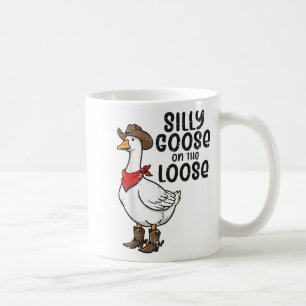 Goose Silly On The Loose Cowboy Funny Animal Men W Coffee Mug