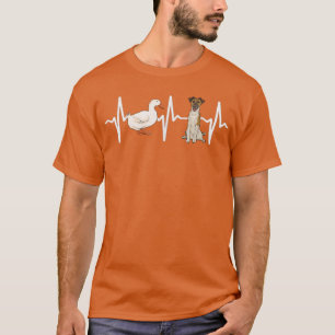 Goose Smooth Fo Terrier Heartbeat Dog Lover T-Shirt